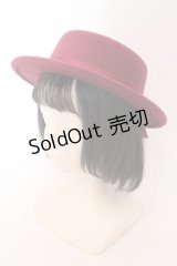 m petit by misako / TT*AMリボンカンカン帽  ワイン O-25-02-25-049-LO-AC-IG-OS