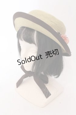 画像1: Innocent World / バラコサージュブレードハット  ナチュラル O-25-02-25-051-IW-AC-IG-OS