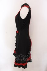 画像4: Ozz oneste / 華刺しゅうチャイナノースリーブワンピース  ブラック×レッド O-25-02-25-012-OO-OP-OW-ZI (4)
