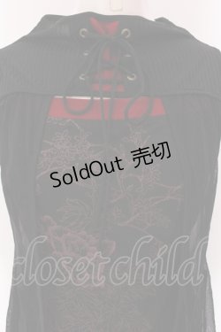 画像2: Ozz oneste / 胸開きメッシュレイヤードタンクトップ  ブラック×レッド O-25-02-25-013-OO-TO-OW-OS
