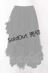 Qutie Frash / 蜘蛛メッシュロングスカート  ブラック O-25-02-25-019-QU-SK-OW-OS