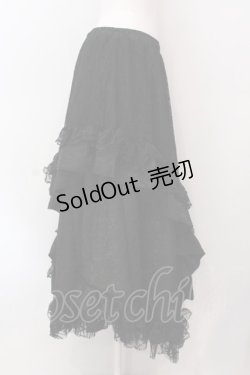 画像3: Qutie Frash / 蜘蛛メッシュロングスカート  ブラック O-25-02-25-019-QU-SK-OW-OS
