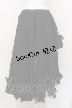 画像4: Qutie Frash / 蜘蛛メッシュロングスカート  ブラック O-25-02-25-019-QU-SK-OW-OS