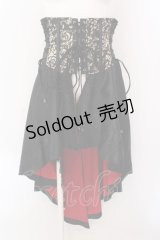 Qutie Frash / 後ろロングラップコルセット  ブラック×レッド×ゴールド O-25-02-25-020-QU-TO-OW-OS