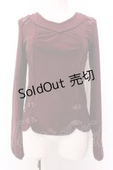 Ozz oneste / チャイナボタン配色カットソー  ワイン O-25-02-26-029-OO-TO-OW-OS