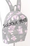 TRAVAS TOKYO / PUBack Pack 「Small」　くまプリント総柄バックパック  ブラック×パープル O-25-02-26-040-PU-BG-OW-OS