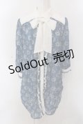 axes femme / エッフェル塔柄チュニック M ブルー O-25-02-26-1034-AX-OP-OW-OS