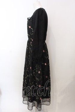 画像3: axes femme POETIQUE / 花刺繍チュールワンピース  黒 O-25-02-26-1039-AX-OP-ET-OS