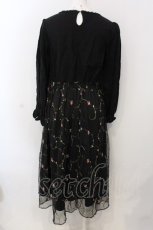 画像4: 【SALE】axes femme POETIQUE / 花刺繍チュールワンピース  黒 O-25-02-26-1039-AX-OP-ET-ZT474 (4)