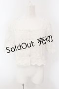 axes femme POETIQUE / ケミカルレースショートカーディガン M シロ O-25-02-26-1005-AX-TO-IG-OS