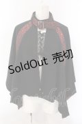 Qutie Frash / 2023年プレミアム 宵鶴ポンチョ  ブラック?レッド O-25-02-26-1059-QU-JA-YM-ZY