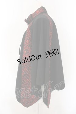 画像3: Qutie Frash / 2023年プレミアム 宵鶴ポンチョ  ブラック?レッド O-25-02-26-1059-QU-JA-YM-ZY