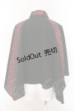 画像4: Qutie Frash / 2023年プレミアム 宵鶴ポンチョ  ブラック?レッド O-25-02-26-1059-QU-JA-YM-ZY