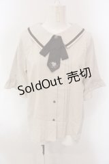 axes femme / タイ付ブラウス L ベージュ O-25-02-26-1008-AX-BL-IG-OS