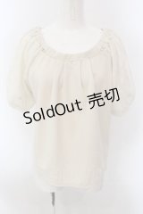 axes femme / レーススリーブトップス  アイボリー O-25-02-26-1010-AX-TO-IG-OS