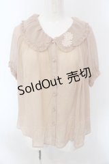 axes femme / 重ね着風フェミニンシャツブラウス M アワピンク O-25-02-26-1012-AX-BL-SZ-OS