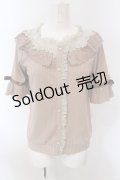 axes femme / 透けローズレースカットカーデ M ベージュ O-25-02-26-1013-AX-TO-SZ-OS