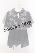 axes femme / チュール刺繍ロングシャツ M ネイビー O-25-02-26-1017-AX-BL-OW-OS