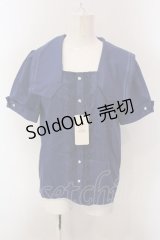 axes femme / マリン風セーラーカラーブラウス F ブルー O-25-02-26-1019-AX-BL-IG-OS