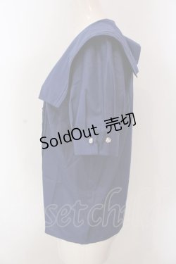 画像3: axes femme / マリン風セーラーカラーブラウス F ブルー O-25-02-26-1019-AX-BL-IG-OS
