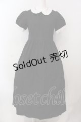 SERAPHIM / 夏のエコールワンピース（コットン　ロング丈）  クロ O-25-02-26-1003-LO-OP-OW-OS