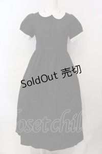 SERAPHIM / 夏のエコールワンピース（コットン　ロング丈）  クロ O-25-02-26-1003-LO-OP-OW-OS