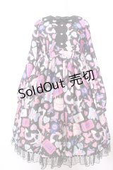 Angelic Pretty / Girly Stickerワンピース  クロ O-25-02-26-006-AP-OP-OW-OS