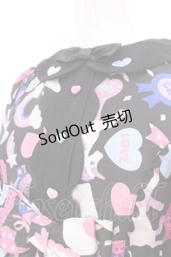 画像2: Angelic Pretty / Girly Stickerワンピース  クロ O-25-02-26-006-AP-OP-OW-OS