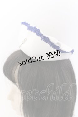 画像2: Moi-meme-Moitie / M+CROIXキャップ  ホワイト×ブルー O-25-02-26-058-MO-AC-IG-OS