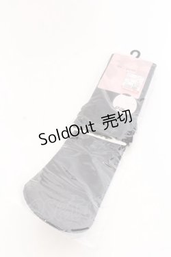画像1: m petit by misako / タテレーシーフリルオーバーニーソックス 23-25ｃｍ クロ O-25-02-26-064-LO-ZA-OW-OS