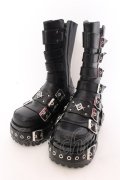 REFLEM / 7バックルプラットフォームブーツ 24ｃｍ ブラック O-25-02-26-072-PU-SH-OW-OS