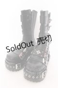 REFLEM / 7バックルプラットフォームブーツ 24ｃｍ ブラック O-25-02-26-072-PU-SH-OW-ZT-K017
