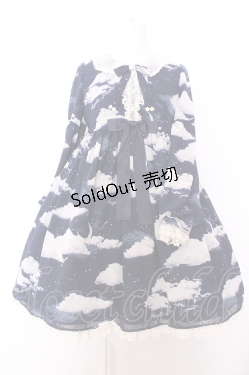 画像1: Angelic Pretty / Misty Skyワンピース  ネイビー O-25-02-26-007-AP-OP-OW-OS (1)