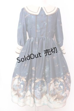 画像1: ALICE and the PIRATES / Galaxy Chris〜輝く星屑と宇宙の歯車〜柄ワンピース  ネイビー O-25-02-26-085-PA-OP-OW-OS