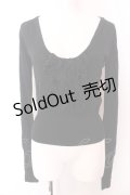 BPN / ビーズフリルニット M ブラック O-25-02-26-022-GO-TO-OW-OS