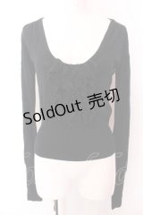 BPN / ビーズフリルニット M ブラック O-25-02-26-022-GO-TO-OW-OS
