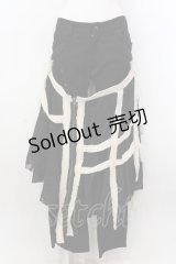 DARK RED  RUM / 楊柳オーバースカート付きアイレットパンツ  ブラック O-25-02-27-001-HN-PA-IG-OS