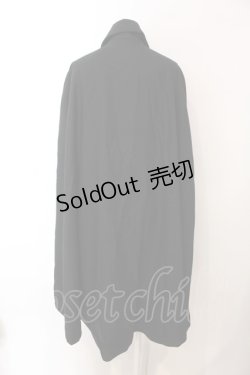 画像4: BPN FOR MEN / ベルテッドロングマント M ブラック O-25-02-27-025-GO-CO-IG-ZT-C056