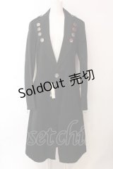 BPN FOR MEN / 多ボタンロングジャケット M ブラック O-25-02-27-026-GO-JA-IG-OS