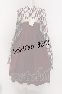 marcHenromanTica / 大正ロマンワンピース  紫×葡萄茶 O-25-02-27-1033-LO-OP-YM-OS