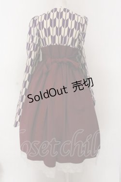 画像4: marcHenromanTica / 大正ロマンワンピース  紫×葡萄茶 O-25-02-27-1033-LO-OP-YM-OS