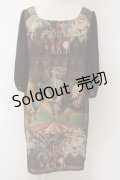 EXCENTRIQUE / '14W Carnivalチュニックワンピース  バーガンディ O-25-08-24-001-EL-OP-OW-OS