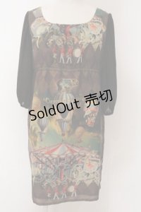 EXCENTRIQUE / '14W Carnivalチュニックワンピース  バーガンディ O-25-08-24-001-EL-OP-OW-OS