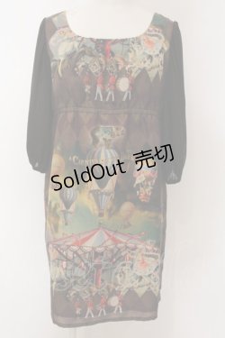 画像1: EXCENTRIQUE / '14W Carnivalチュニックワンピース  バーガンディ O-25-08-24-001-EL-OP-OW-OS