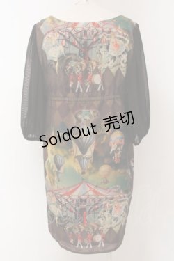 画像3: EXCENTRIQUE / '14W Carnivalチュニックワンピース  バーガンディ O-25-08-24-001-EL-OP-OW-OS