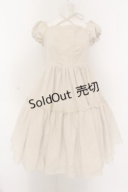 画像1: Victorian maiden / シフォンフリルドールドレス  ベージュ O-25-02-27-1036-CL-OP-IG-OS