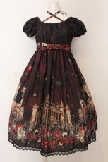 画像1: Enchantlic Enchantilly / 幻影薔薇城〜コウモリ公爵からの招待状〜ワンピース  赤い夜 O-25-02-27-1039-LO-OP-OW-OS (1)