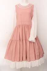 画像1: marcHenTica / エイミーワンピース  ピンク×シロ O-25-02-27-1005-LO-OP-IG-ZT628 (1)