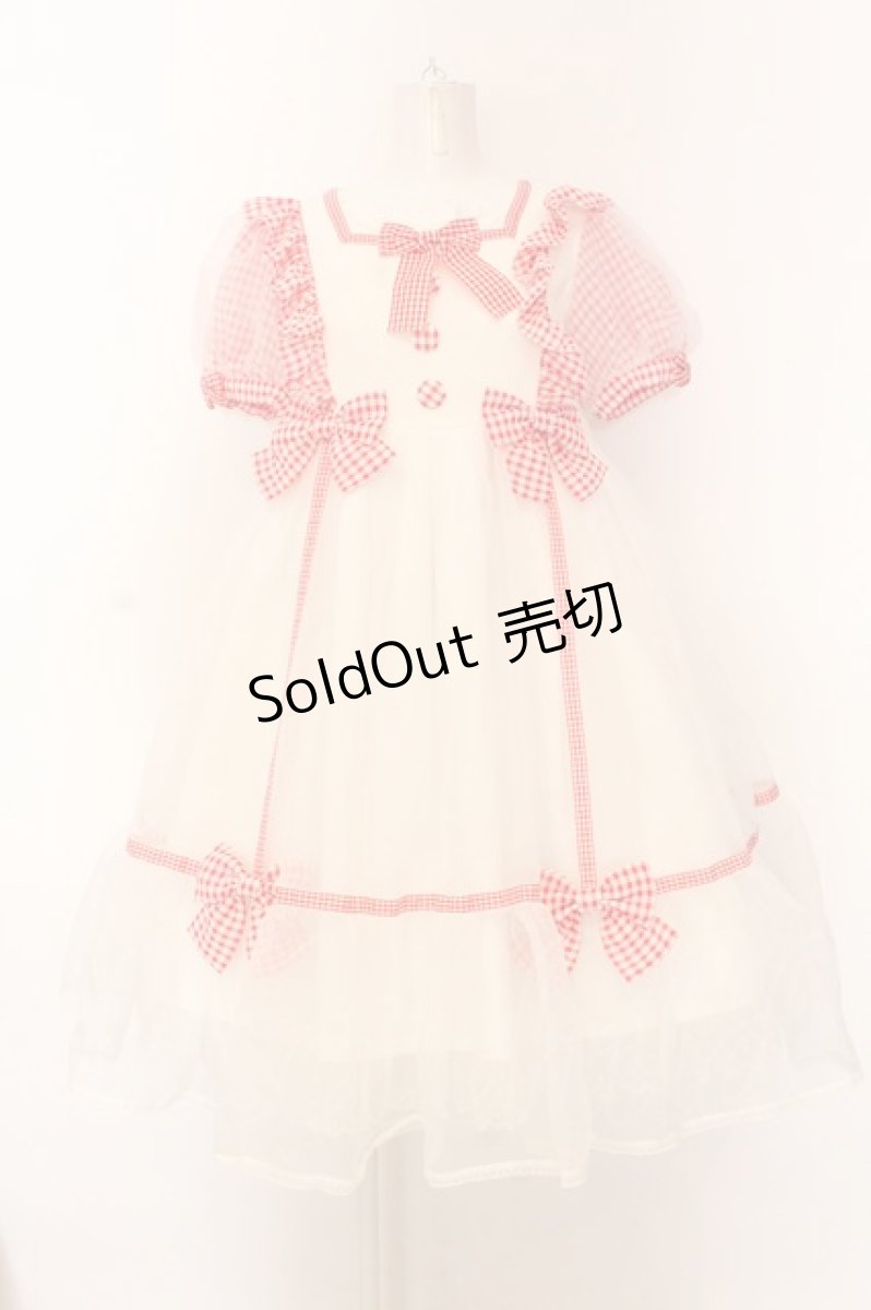 画像1: Angelic Pretty / ふんわりパフェワンピース  シロ×アカ O-25-02-27-1042-AP-OP-IG-OS (1)