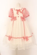 画像1: Angelic Pretty / ふんわりパフェワンピース  シロ×アカ O-25-02-27-1042-AP-OP-IG-OS (1)